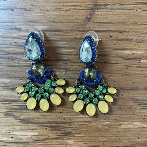 JCREW colorful rhinestone earrings